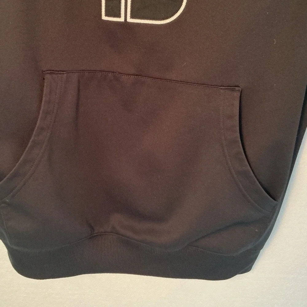 FootJoy Mens Performance Golf Hoodie Black Logo Pullover Sweatshirt Size M - Picture 3 of 8
